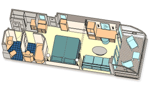 Deluxe Stateroom with Navigator's Verandah